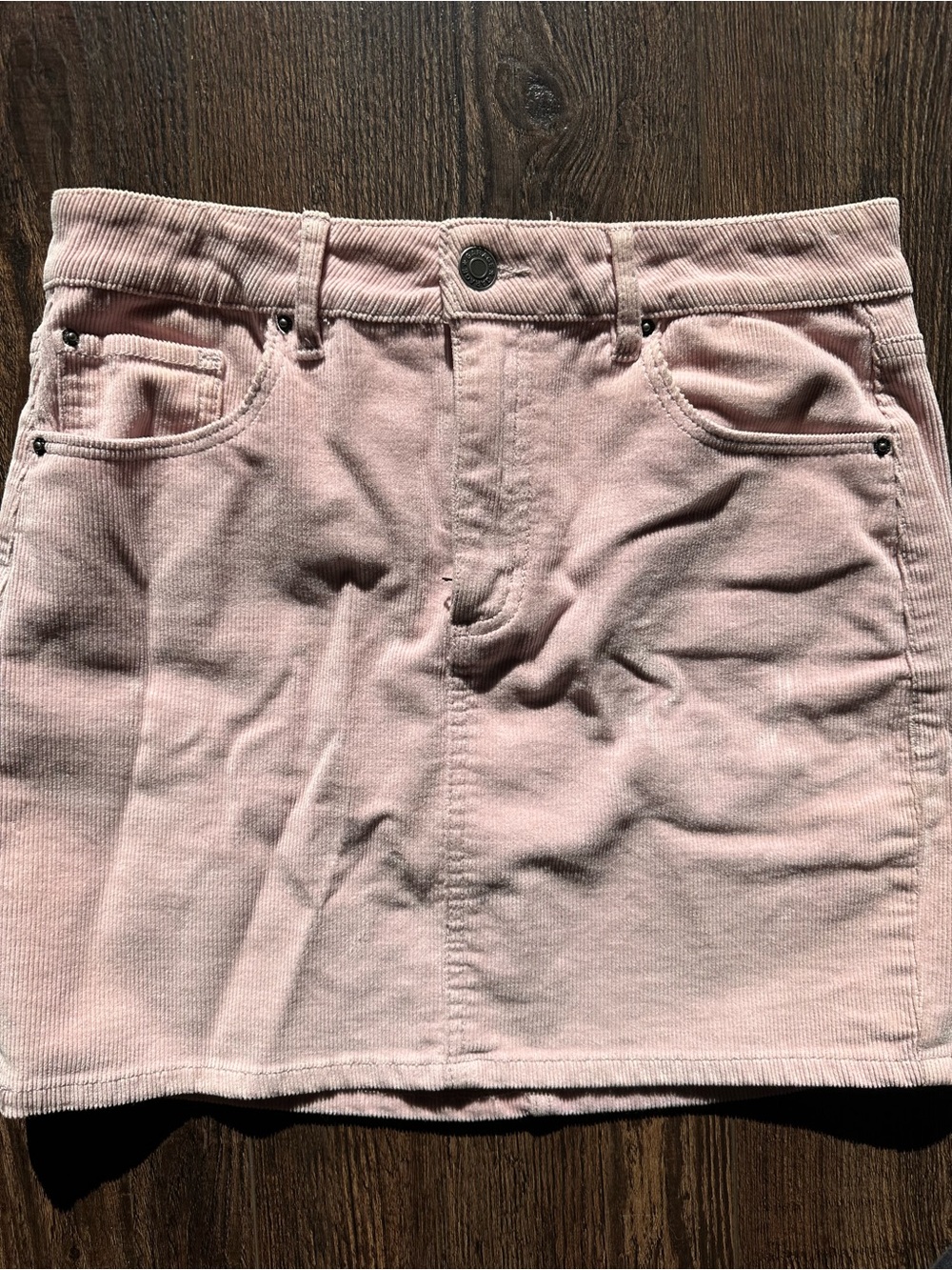 Garage Light Pink Corduroy Mini Skirt